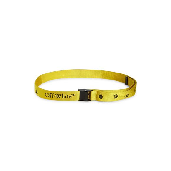 Off-White Logo Industrial Yellow Woven Belt Size OS - Picture 1 of 4